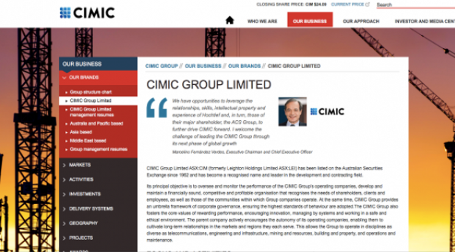 Australia's CIMIC Group appoints Angel Muriel as CFO