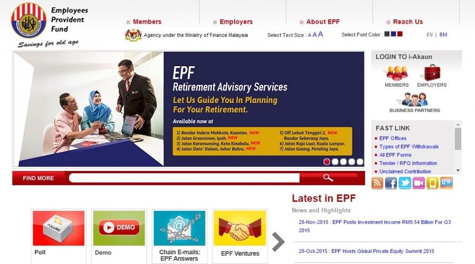 Malaysia: EPF records investment income of $2.27b for 3Q15 amid ...