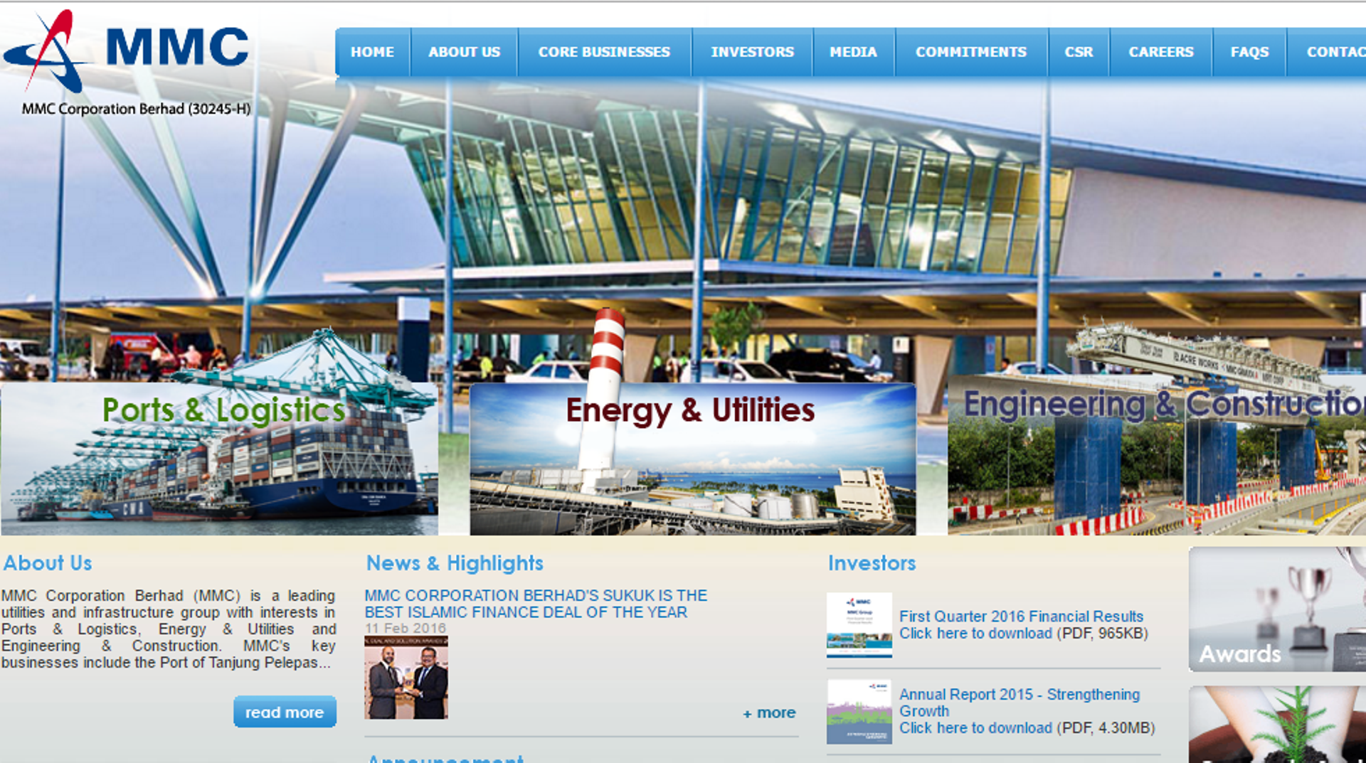 Malaysia: MMC Corp to acquire 49% in Penang Port