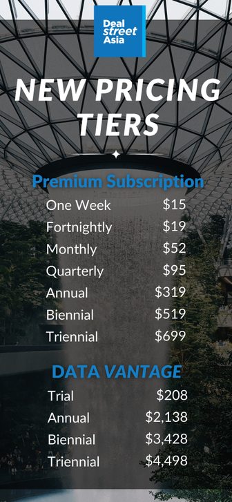DealStreetAsia new pricing tiers