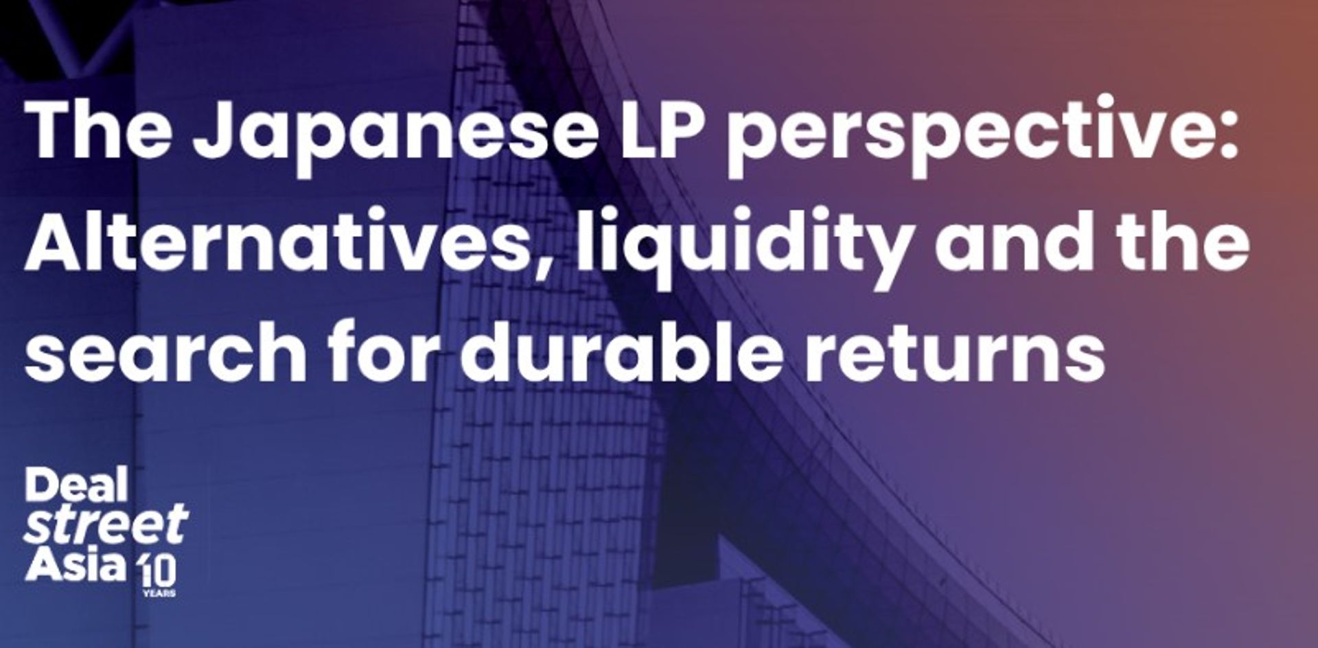 Announcing Fireside Chat with Yoshi Kiguchi, CIO, Pension Fund of Japanese Corporations